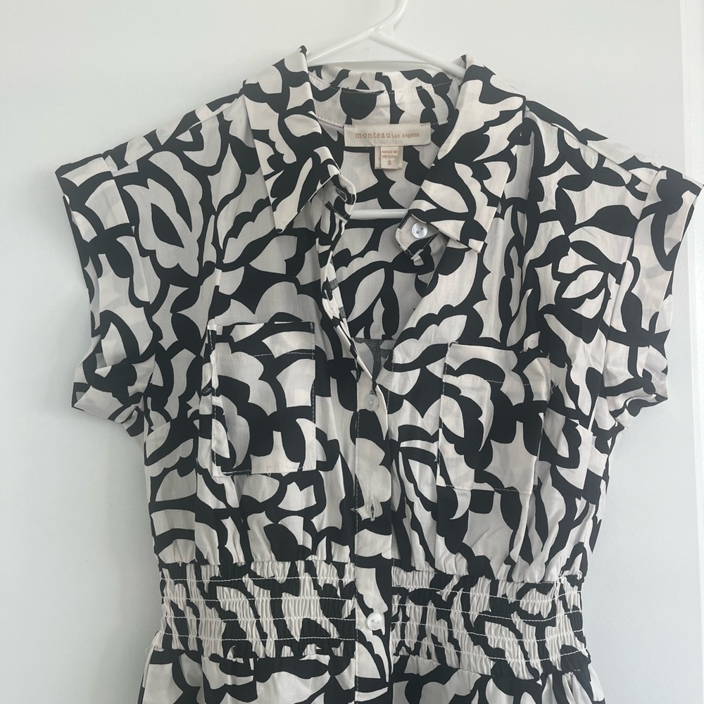 Black and white work dress
